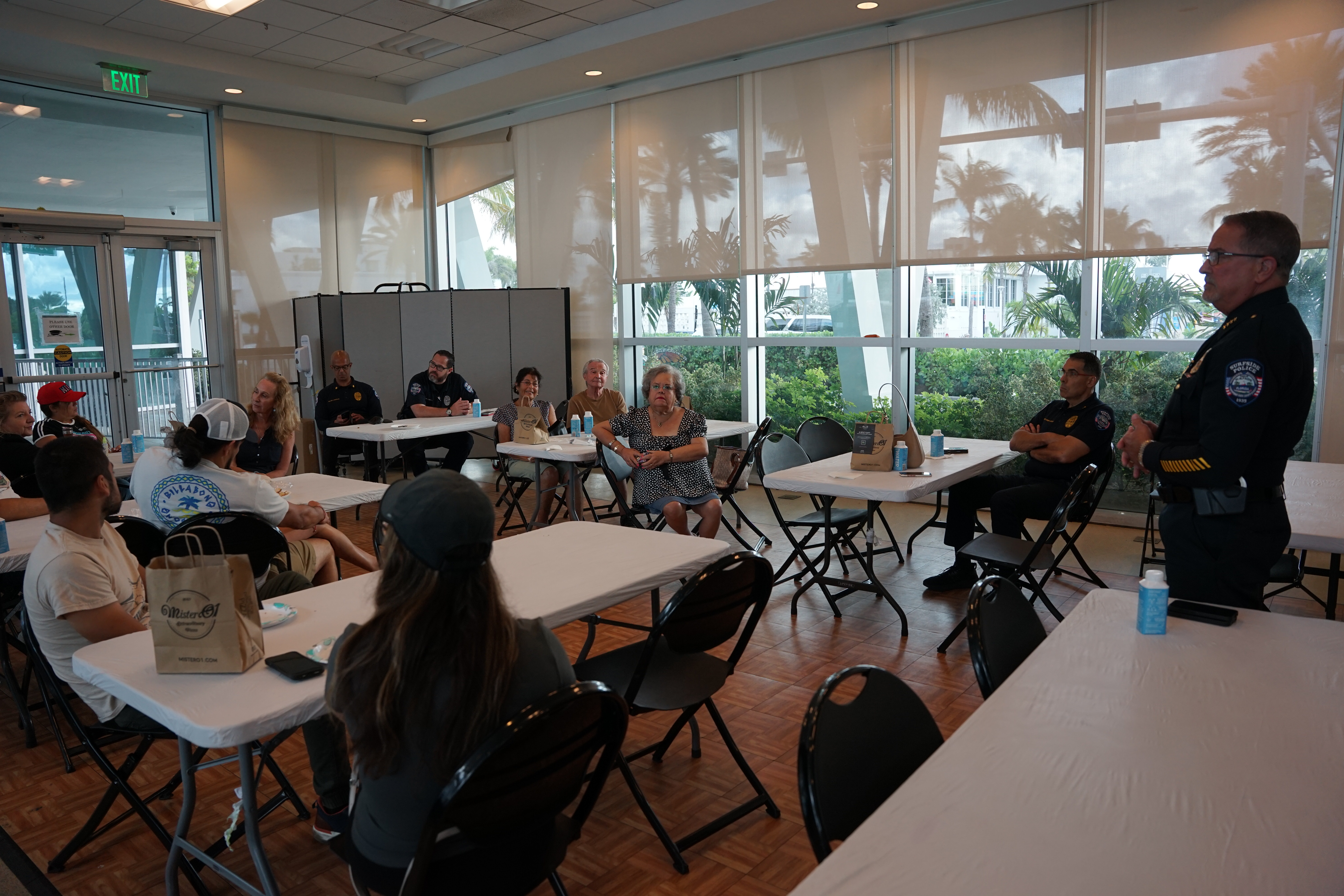 Surfside’s “Pizza with the Police” Brings Community and Officers Together Over a Slice