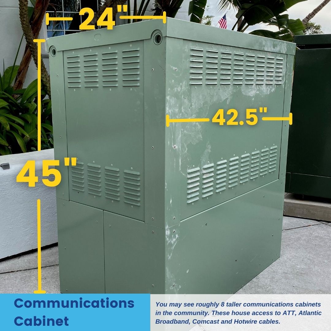 tall communications cabinet